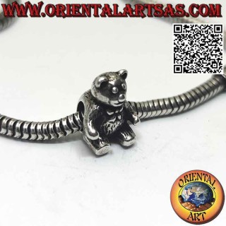 Charms in argento 925‰ , l'orso col papillon
