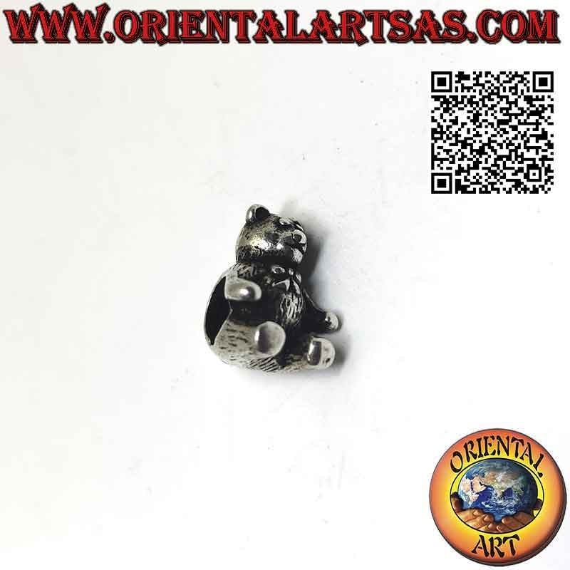 Charms in argento 925‰ , l'orso col papillon