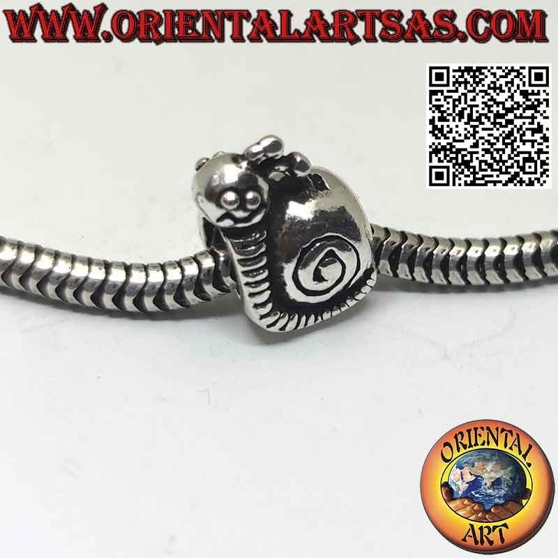 Breloques argentées en argent 925‰, l'escargot ou l'escargot
