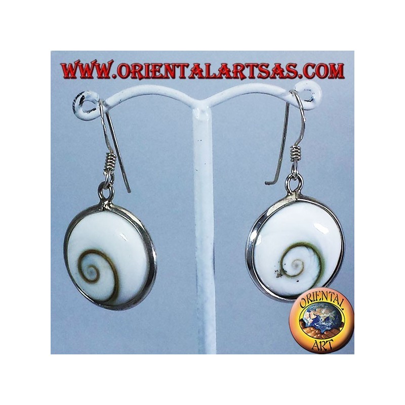 Silver earrings, eye of Saint Lucy