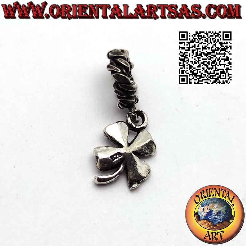 Silver charms in 925 ‰ silver, the four-leaf clover (pendant)