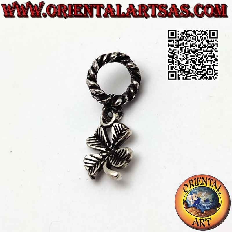 Dijes de plata en plata 925 ‰, el trébol de cuatro hojas (colgante)