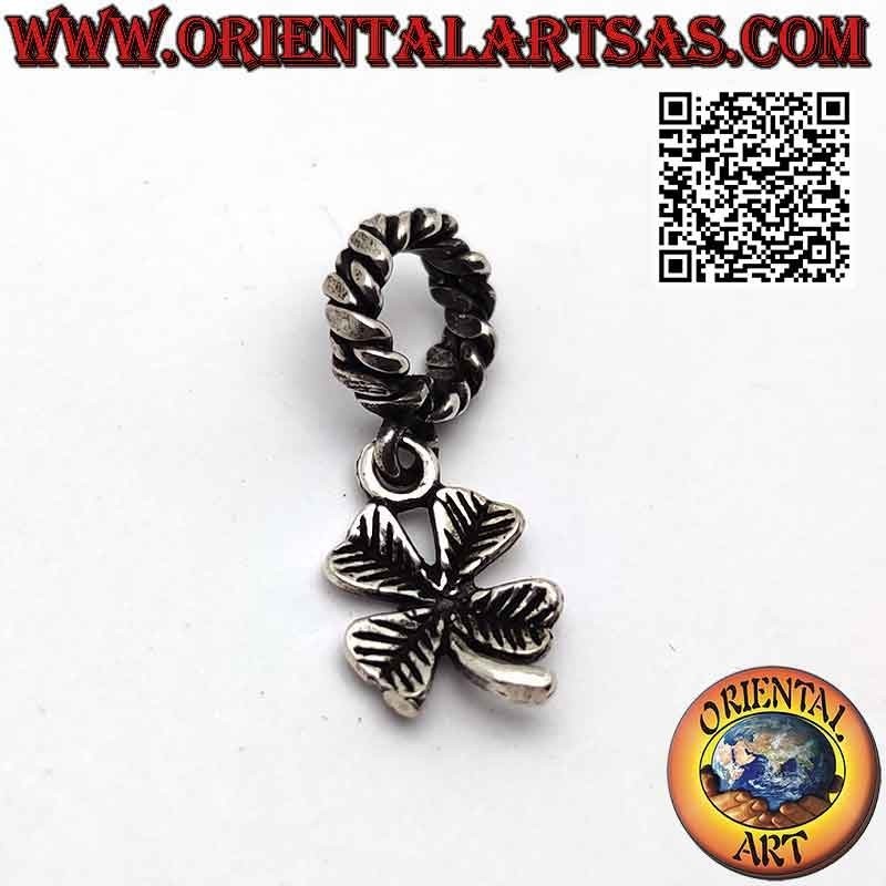 Silver charms in 925 ‰ silver, the four-leaf clover (pendant)