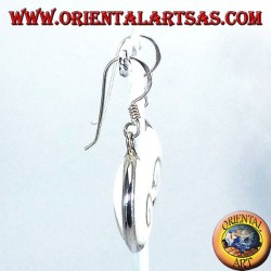 Boucles d'oreilles argent, oeil de Sainte Lucie