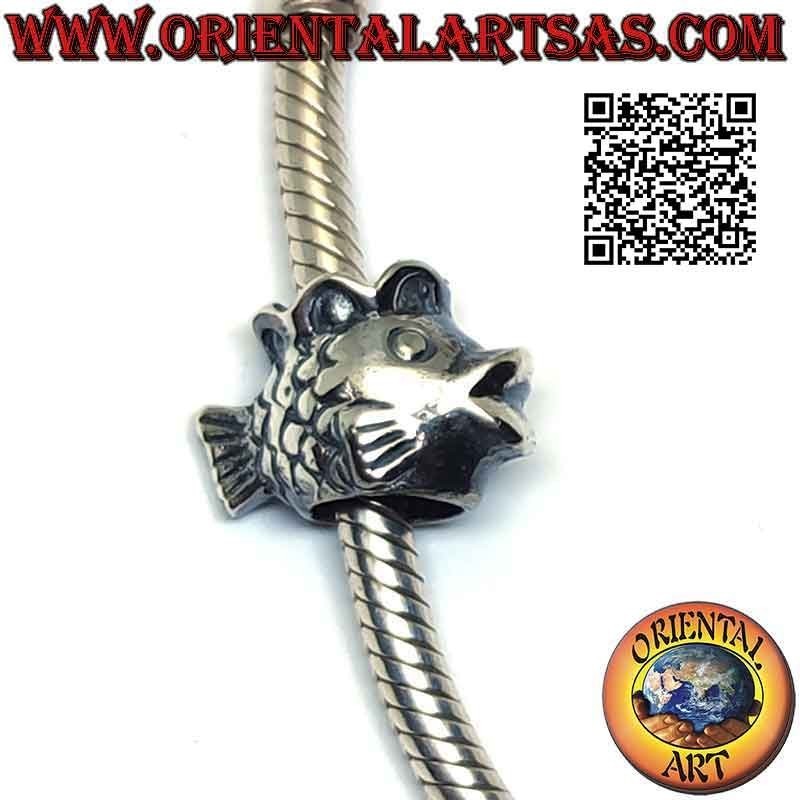 Silver charms in 925 ‰ silver, the fish with the crown (king of fish)
