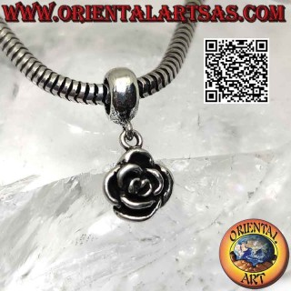 Dijes de plata en plata 925 ‰, la rosa (colgante)