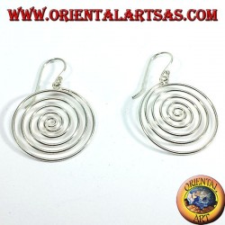 silberne Ohrringe, Anhänger Spirale