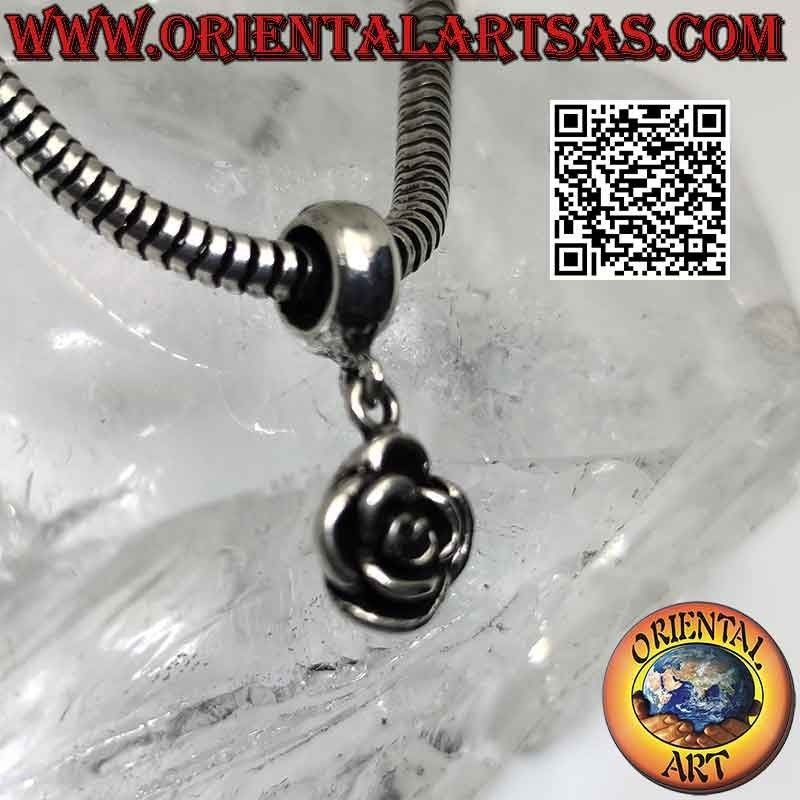 Silver charms in 925 ‰ silver, the rose (pendant)
