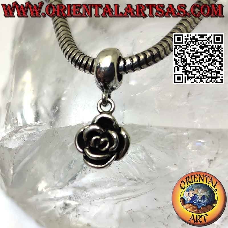 Dijes de plata en plata 925 ‰, la rosa (colgante)