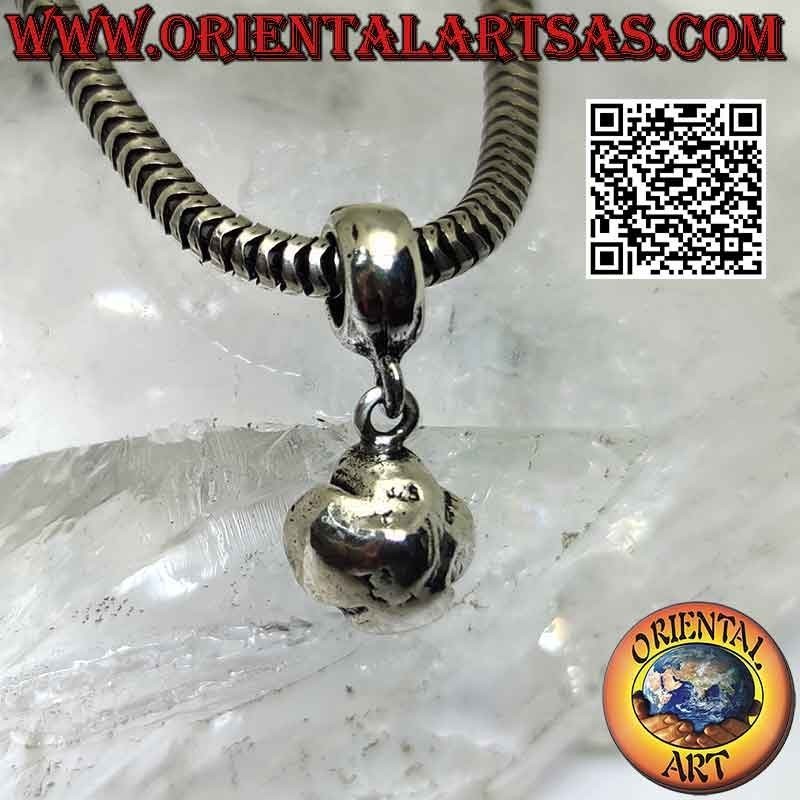 Breloques argentées en argent 925‰, la rose (pendentif)