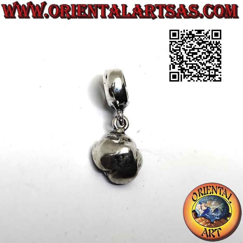 Breloques argentées en argent 925‰, la rose (pendentif)