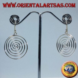 boucles d'oreilles en argent, pendentif spirale