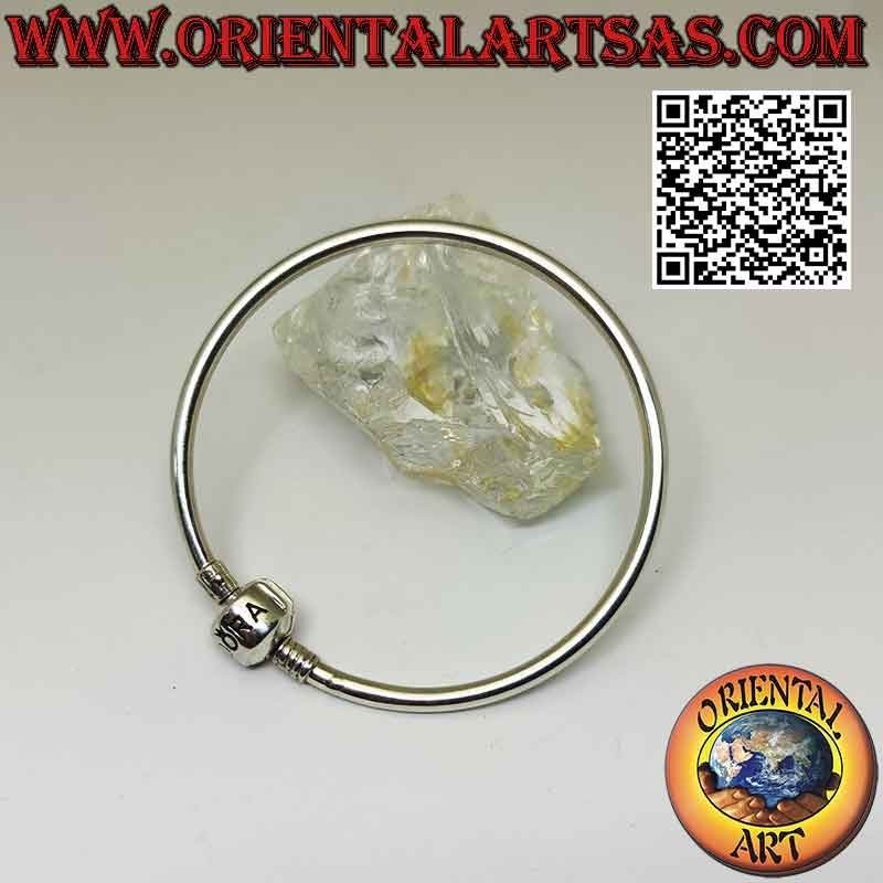 Charms-Armband aus 925 ‰ Silber, starr und glatt mit Verschluss