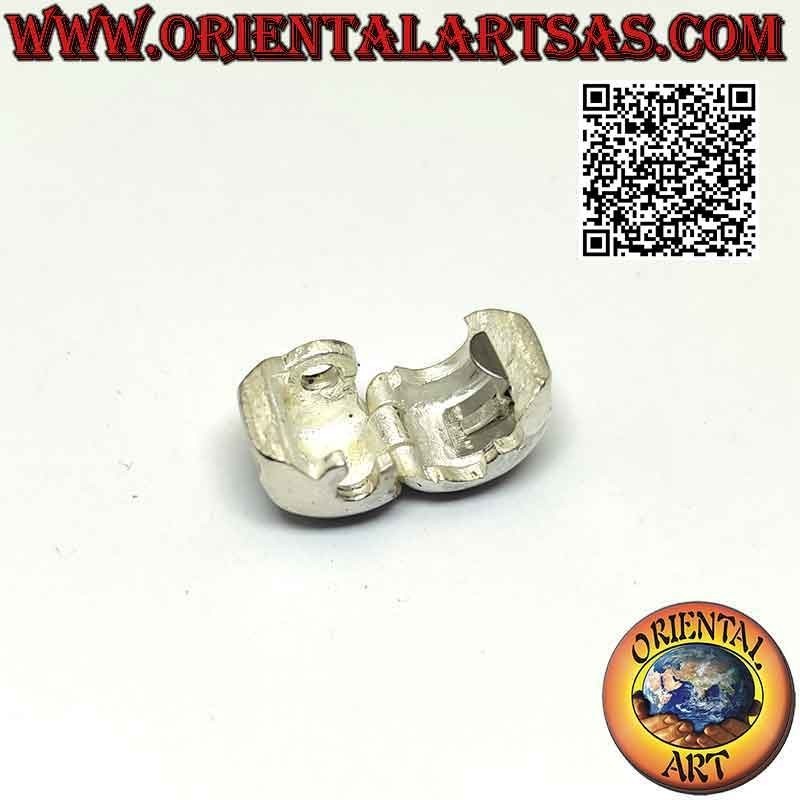 925 ‰ Silberverschluss für Charms-Armband, glatter Zylinder mit „Pandora“-Schriftzug