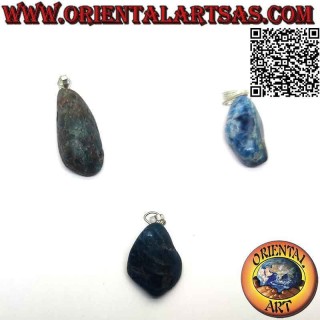 Colgante Apatita Natural Rodada - Metal Hipoalergénico