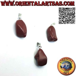 Pendentif Jaspe Rouge Naturel Roulé | Hypoallergénique