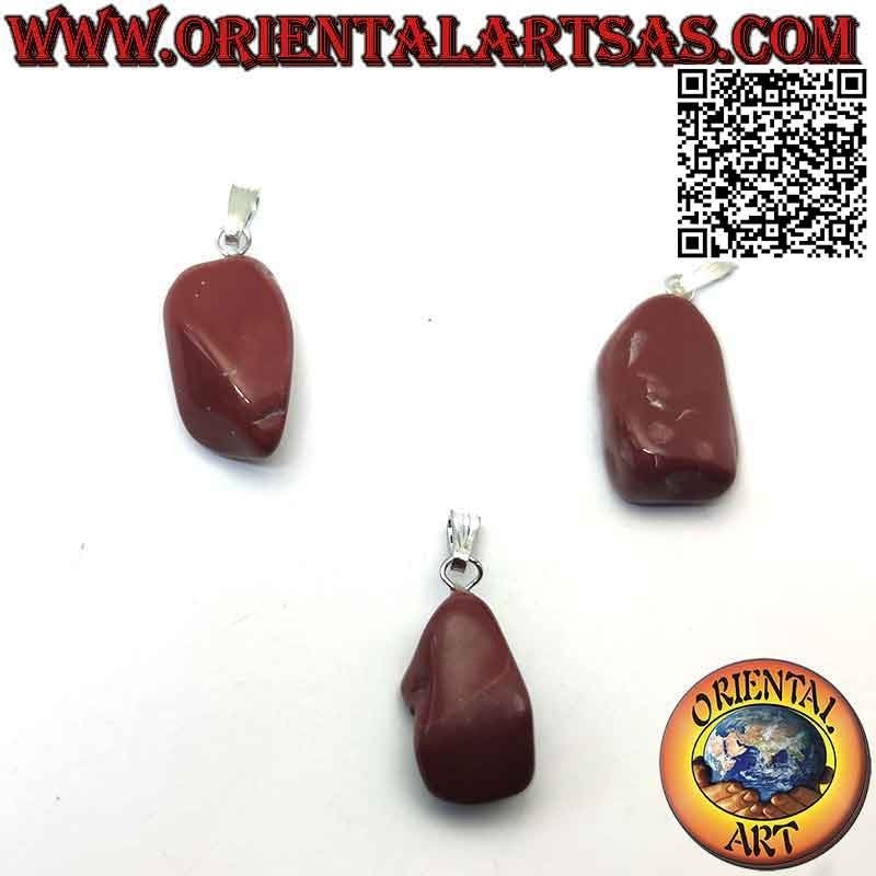 Pendentif Jaspe Rouge Naturel Roulé | Hypoallergénique