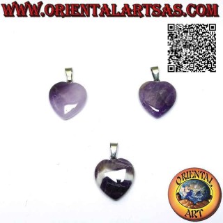 Colgante Corazón Amatista Natural | Hipoalergénico