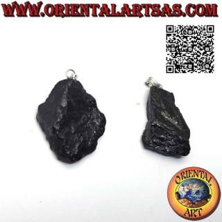 Pendentif Shungite Naturelle Brute - Crochet Anallergique