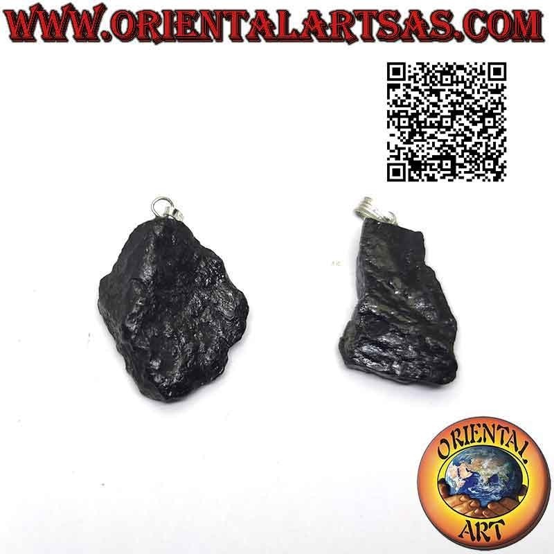 Pendentif Shungite Naturelle Brute - Crochet Anallergique