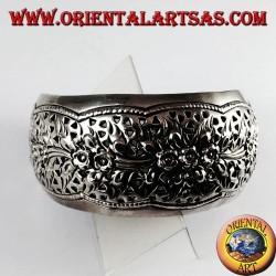 Bracelet argent rigide ciselé à la main