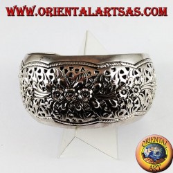 Silber-Armband starre Hand gemeißelt gebunden