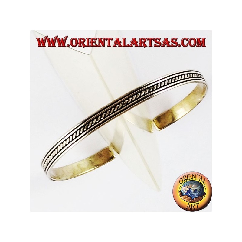 Silber-Armband starr mit Quereinsätze in die Schienen
