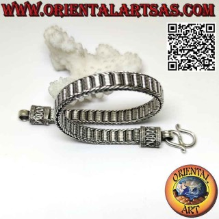 Bracciale Argento 925 Piatto Spirali e Serpentina | Oriental Art