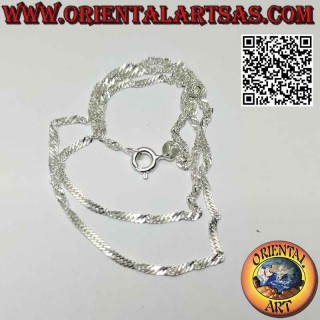 "Singapore" link chain necklace in 925 ‰ silver (thickness 2 mm)
