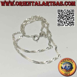 Collar de cadena de eslabones "Singapur" en plata 925 ‰ (grosor 2 mm)
