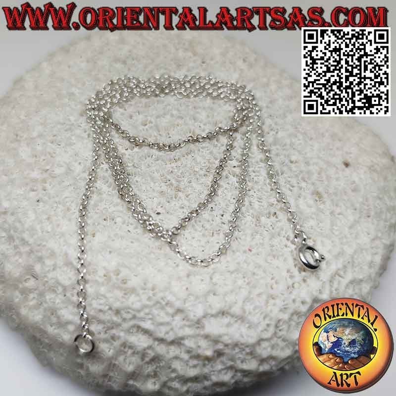 925 ‰ silver chain necklace with small round rings (1 mm thick)