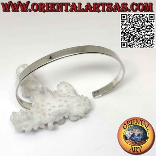 Glattes und flaches starres Armband aus 925 ‰ Silber (5 mm breit)
