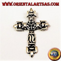 Silver pendant, Gothic cross