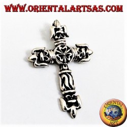 Pendentif argent, croix gothique