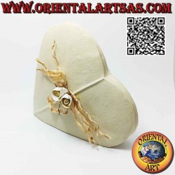 Herzspardose mit Keramikblumen