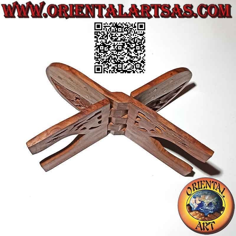 Atril/atril para libros árabe tradicional con decoración floral y calados, en palisandro