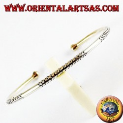 Silber-Armband, handgeschnitzte Rundprofil 