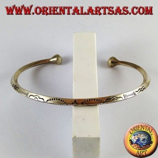 Silber-Armband, handgeschnitzt Rautenprofil