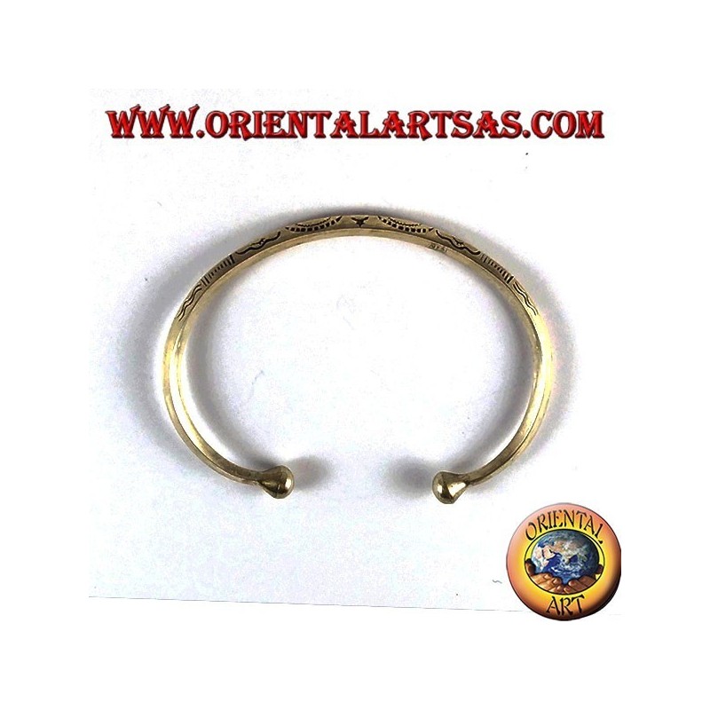 Bracelet en argent, profil rhodos sculpté à la main