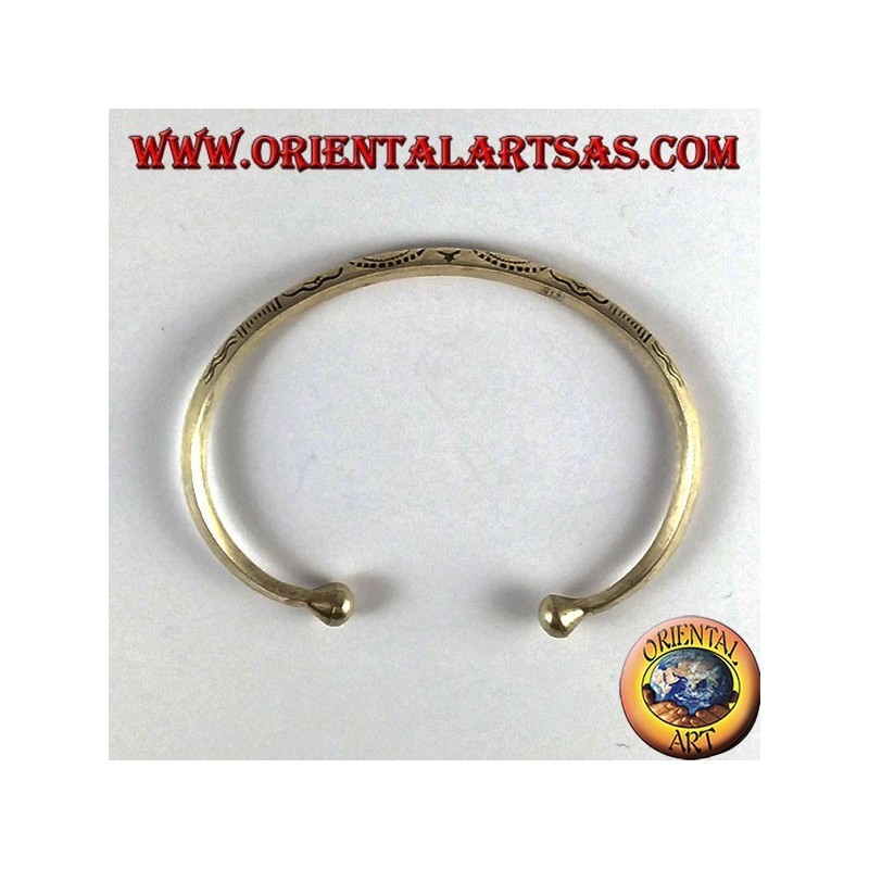Silber-Armband, handgeschnitzt Rautenprofil