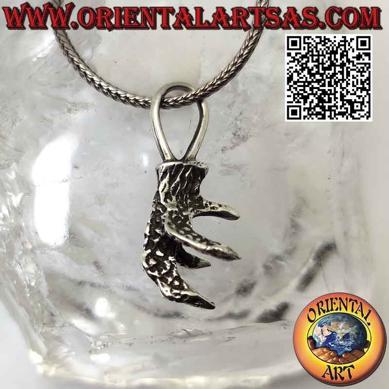 Pendentif en argent en forme de griffe d'aigle royal (grand)