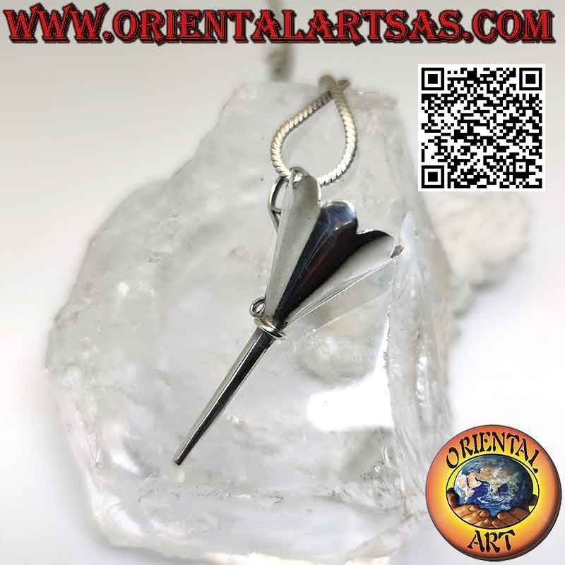 Colgante de plata, embudo de perfume (funcional)