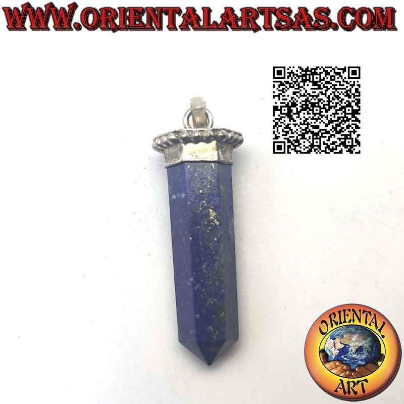 Natural Lapis Lazuli Hexagonal Prism Pendant | Oriental Art