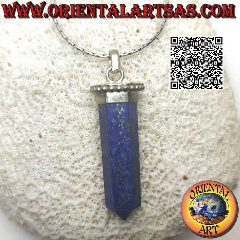 Natural Lapis Lazuli Hexagonal Prism Pendant | Oriental Art