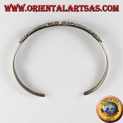 bracelet en argent, avec des plaques 14 carats d'or à la main