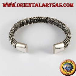 Silber-Armband, flexibel gebogen Netto-Weberei