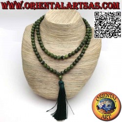 Mālā (Japamālā) Rosario budista de 108 cuentas de 9 mm. en jade natural