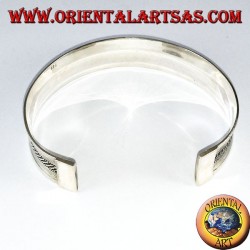Pulsera de plata, líneas trenzadas duro