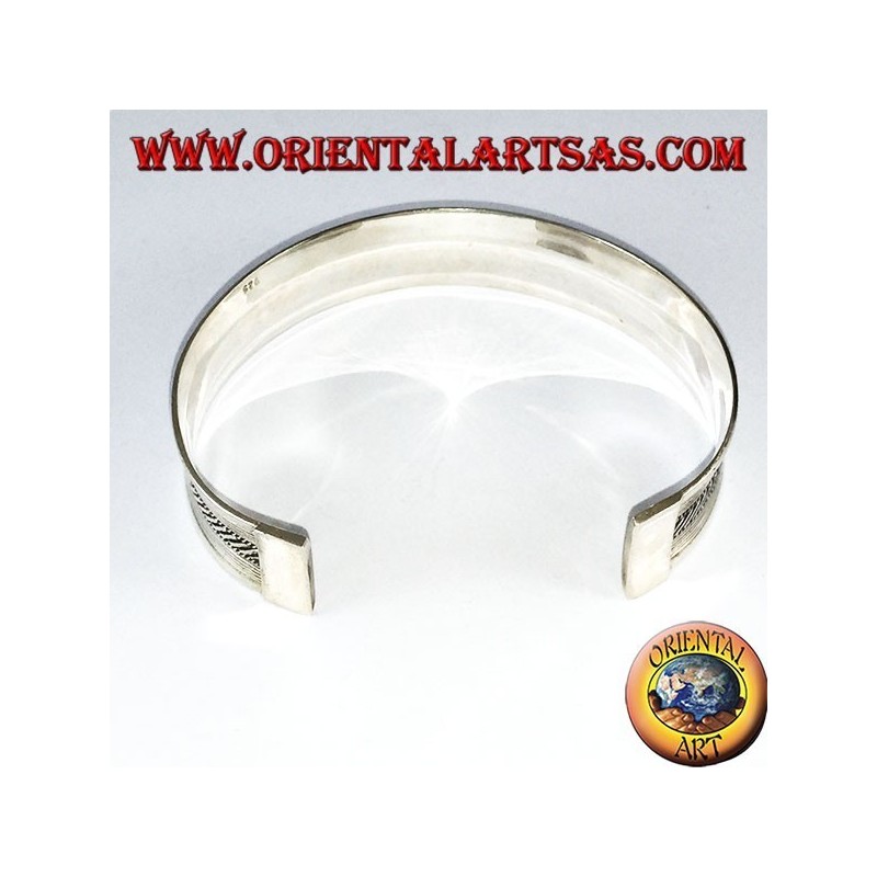 Pulsera de plata, líneas trenzadas duro