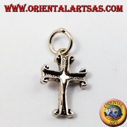Silver pendant, small cross carved